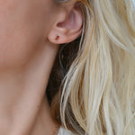 0.14 CT Baguette Garnet Lab Made Diamond- January Birthstone Earrings 8
