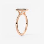 Emerald Bezel Lab Grown Diamond Engagement Ring