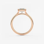 Emerald Bezel Lab Grown Diamond Engagement Ring