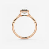 Emerald Bezel Lab Grown Diamond Engagement Ring