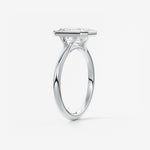 Emerald Bezel Lab Grown Diamond Engagement Ring