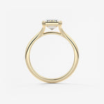 Emerald Bezel Lab Grown Diamond Engagement Ring