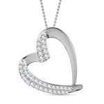 Round Cut Cubic Zirconia in 925 Sterling Silver Necklace 1