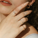 Stunning 0.30 TCW Heart Moissanite Stones Two Stone Wedding Band 4