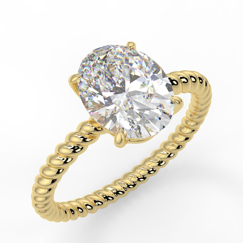 Stunning 2.11 CT Oval Moissanite Engagement Ring with Solitaire Design 1