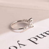 Stunning 1.0 - 2.0 CT Radiant Moissanite Engagement Ring with Double Shank & Pave Design 9