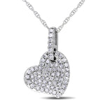Round Cut Cubic Zirconia in 925 Sterling Silver Necklace 1