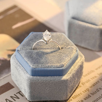 Stunning 2.0 CT Marquise Moissanite Engagement Ring with Solitaire Design 8