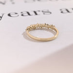 Stunning 0.3 TCW Round, Marquise & Emerald Moissanite Stones Half Eternity Wedding Band 3