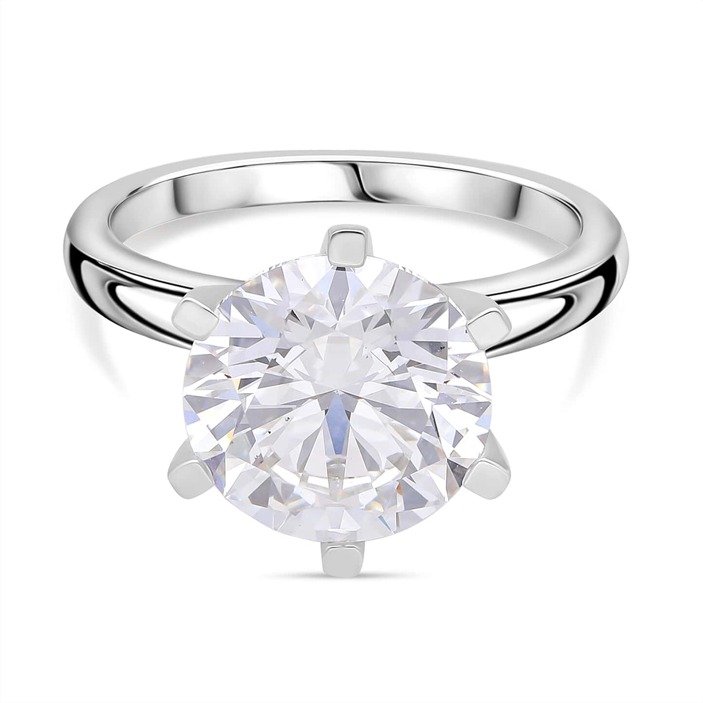 Round Cut Solitaire Style Cubic Zirconia in 925 Sterling Silver Jewelry 2