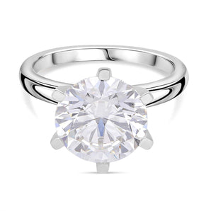 Round Cut Solitaire Style Cubic Zirconia in 925 Sterling Silver Jewelry