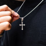 1.5 CT Round Moissanite CrossStyle Silver Pendant for Him 3