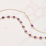0.25 CT Round Amethyst Lab Made Diamond- February Birthstone Bracelet 5