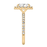 Stunning 0.50-1.50 CT Oval Moissanite Engagement Ring With Halo & Pave Design 4