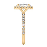 Stunning 0.50-1.50 CT Oval Moissanite Engagement Ring With Halo & Pave Design 4