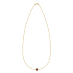 0.38 TCW Round Garnet Lab Made Diamond- January Birthstone Necklace 4