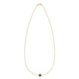0.38 TCW Round Garnet Lab Made Diamond- January Birthstone Necklace 4