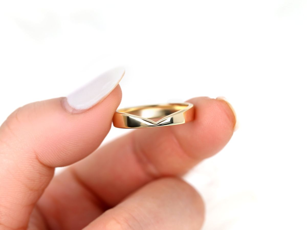 Stunning Chevron Metal Wedding Bands 4