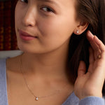 0.41 TCW CT Round Opal Lab Made Diamond- October Birthstone Studs 2