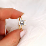 Stunning 2.60 CT Emerald Moissanite Engagement Ring with Hidden Halo Design 5