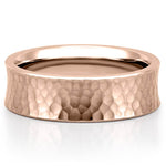 Classic Hammered Wedding Band for Men's in Solid Gold 5