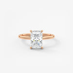 Radiant Hidden Halo Lab Grown Diamond Engagement Ring