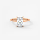 Radiant Hidden Halo Lab Grown Diamond Engagement Ring