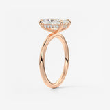 Radiant Hidden Halo Lab Grown Diamond Engagement Ring