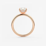 Radiant Hidden Halo Lab Grown Diamond Engagement Ring