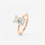 Radiant Hidden Halo Lab Grown Diamond Engagement Ring
