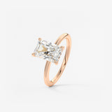 Radiant Hidden Halo Lab Grown Diamond Engagement Ring