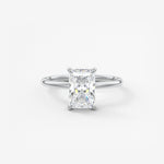 Radiant Hidden Halo Lab Grown Diamond Engagement Ring