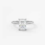 Radiant Hidden Halo Lab Grown Diamond Engagement Ring