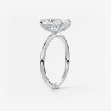 Radiant Hidden Halo Lab Grown Diamond Engagement Ring