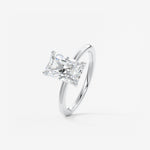 Radiant Hidden Halo Lab Grown Diamond Engagement Ring