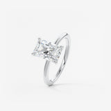 Radiant Hidden Halo Lab Grown Diamond Engagement Ring