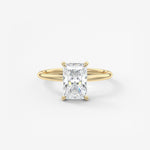 Radiant Hidden Halo Lab Grown Diamond Engagement Ring
