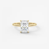 Radiant Hidden Halo Lab Grown Diamond Engagement Ring