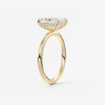 Radiant Hidden Halo Lab Grown Diamond Engagement Ring