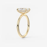 Radiant Hidden Halo Lab Grown Diamond Engagement Ring