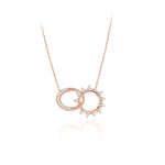 0.50 TCW Round Moissanite Diamond Sun-Moon Pendant Necklace in Solid Gold 3