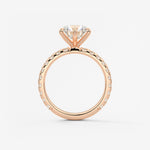 Round Pave Lab Grown Diamond Engagement Ring