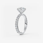 Round Pave Lab Grown Diamond Engagement Ring