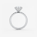 Round Pave Lab Grown Diamond Engagement Ring