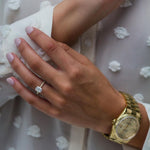 1.50 CT Cushion Moissanite Ring Featuring Hidden Halo & Pave Style 4