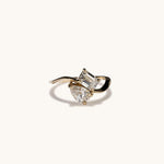 Stunning 1.60 CT Pear & Emerald Moissanite Engagement Ring with Two Stone Design 1