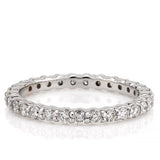 Stunning 1.0 CT Round Moissanite Stones Full Eternity Wedding Bands 3
