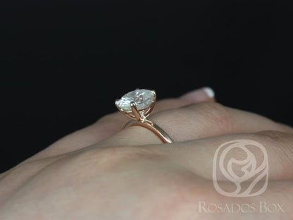 Stunning 2.10 CT Oval Moissanite Engagement Ring with Solitaire Design 6