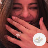 Selena Gomez – Inspired 8 Carat Marquise Cut Pave Lab Grown Diamond Engagement Ring
