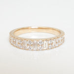 Classic Stunning 0.40 TCW Round & Baguette Moissanite Stones Cluster Wedding Bands 1